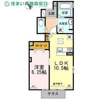 愛知県高浜市八幡町3丁目(アパート)の賃貸物件の間取り