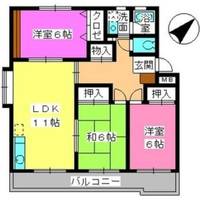 福岡県福岡市博多区諸岡1丁目(マンション)の賃貸物件の間取り