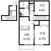 福岡県福岡市早良区田村2丁目(アパート)の賃貸物件の間取り