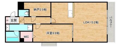 大阪府大阪市旭区中宮4丁目(マンション)の賃貸物件の間取り