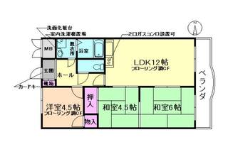 大阪府豊中市利倉西2丁目(マンション)の賃貸物件の間取り