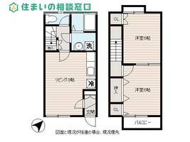 愛知県額田郡幸田町大字菱池字地蔵堂(アパート)の賃貸物件の間取り