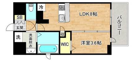 大阪府大阪市東成区大今里南6丁目(マンション)の賃貸物件の間取り