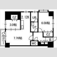 北海道札幌市西区発寒六条9丁目(マンション)の賃貸物件の間取り