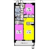 福岡県糟屋郡粕屋町大字酒殿(マンション)の賃貸物件の間取り
