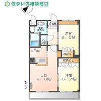 愛知県岡崎市上和田町字ヒソ畑(マンション)の賃貸物件の間取り