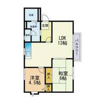 福岡県福岡市東区美和台5丁目(アパート)の賃貸物件の間取り