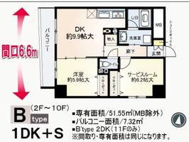 Luce桜川(ルーチェ桜川)の間取り