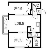 北海道札幌市中央区南八条西16丁目(マンション)の賃貸物件の間取り
