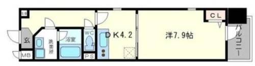 ラクラス長堀橋の間取り