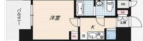 大阪府大阪市浪速区稲荷2丁目(マンション)の賃貸物件の間取り