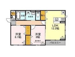 大阪府堺市西区北条町1丁(アパート)の賃貸物件の間取り