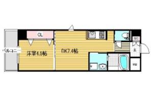 大阪府堺市中区深井沢町(マンション)の賃貸物件の間取り