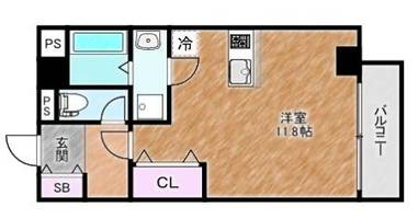 大阪府堺市堺区寺地町東3丁(マンション)の賃貸物件の間取り