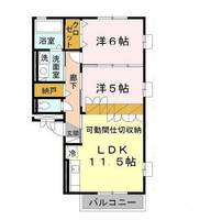 大阪府堺市北区北花田町3丁(アパート)の賃貸物件の間取り