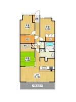 大阪府堺市北区金岡町(マンション)の賃貸物件の間取り