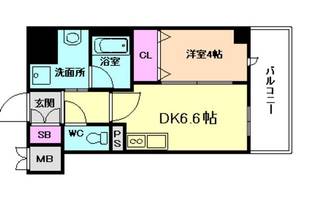 大阪府大阪市淀川区西三国3丁目(マンション)の賃貸物件の間取り