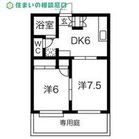 愛知県岡崎市蓑川町2丁目(アパート)の賃貸物件の間取り