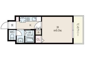 大阪府堺市堺区浅香山町3丁(マンション)の賃貸物件の間取り