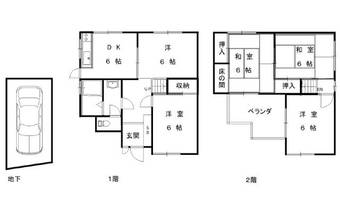 大阪府堺市西区堀上緑町2丁(一戸建)の賃貸物件の間取り