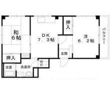 大阪府堺市西区浜寺石津町東5丁(マンション)の賃貸物件の間取り