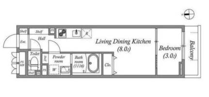 S-MOVE緑橋Ⅱの間取り