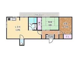 大阪府堺市堺区香ヶ丘町5丁(マンション)の賃貸物件の間取り