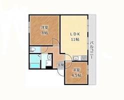 大阪府堺市中区大野芝町(アパート)の賃貸物件の間取り