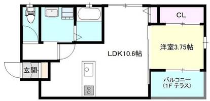 大阪府堺市堺区西湊町3丁(アパート)の賃貸物件の間取り