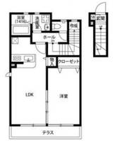 大阪府堺市西区上野芝向ヶ丘町4丁(アパート)の賃貸物件の間取り