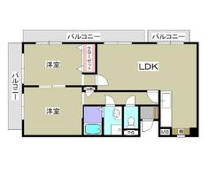大阪府堺市堺区栄橋町1丁(マンション)の賃貸物件の間取り