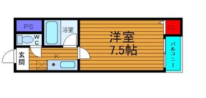大阪府堺市堺区住吉橋町1丁(マンション)の賃貸物件の間取り