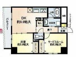 大阪府大阪市浪速区桜川4丁目(マンション)の賃貸物件の間取り