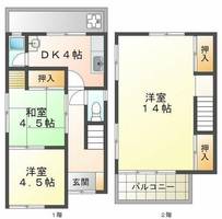 兵庫県神戸市垂水区北舞子1丁目(一戸建)の賃貸物件の間取り