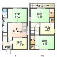 兵庫県神戸市垂水区東垂水2丁目(一戸建)の賃貸物件-の間取り