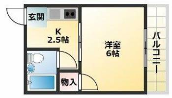西今川728ハイツの間取り