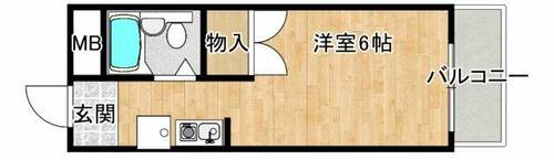 大阪府箕面市粟生間谷東2丁目(マンション)の賃貸物件の間取り