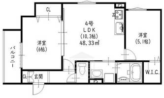 クリエオーレ正雀1の間取り