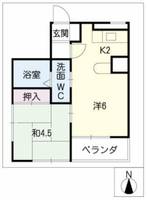 東マンション Ⅱの間取り
