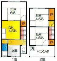 井出貸家の間取り