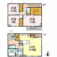 愛知県豊橋市菰口町2丁目(一戸建)の賃貸物件Ⅳの間取り