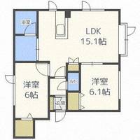 グランメールAの間取り