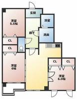 グレースハイツ岩崎の間取り