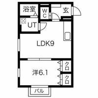 アムール美明201の間取り