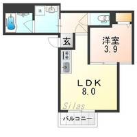 大阪府門真市城垣町(アパート)の賃貸物件の間取り