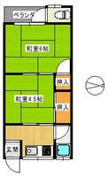 プチハイムキムラ2-Aの間取り
