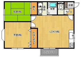 エスパシオ岸本203の間取り
