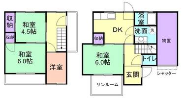 和歌山県和歌山市西庄(一戸建)の賃貸物件の間取り