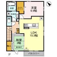 大阪府箕面市小野原東1丁目(アパート)の賃貸物件-の間取り