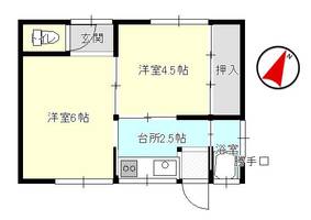 愛知県小牧市大字東田中(テラスハウス)の賃貸物件の間取り